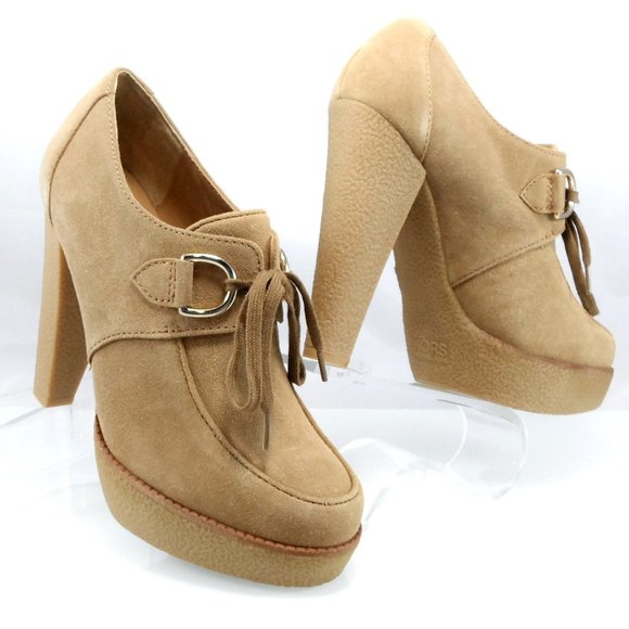 NIB$195 KORS Michael Kors Dusty Laced Pump Vintage Platform Heels Bootie 8.5 - Picture 6 of 12